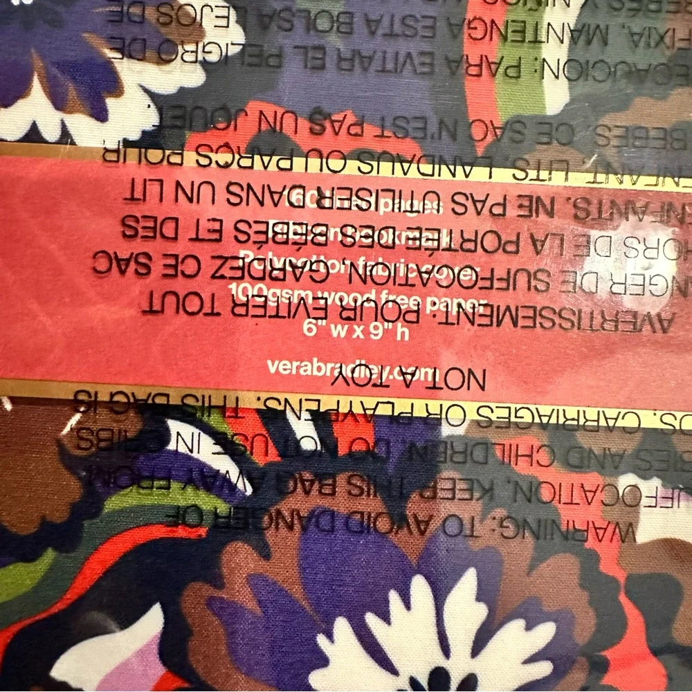 New Vera Bradley Fabric Journal Notebook Bossanova Bold Floral Ribbon bookmark